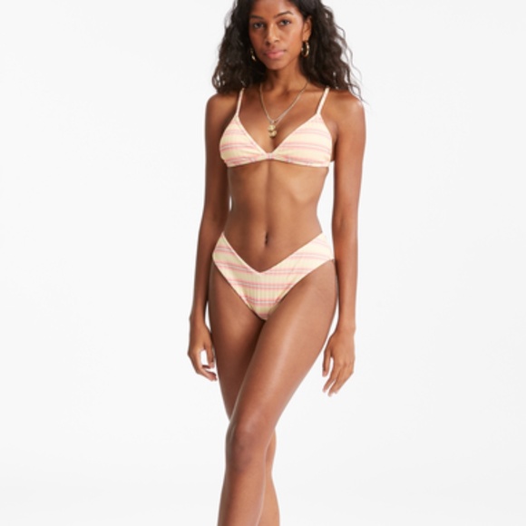 Billabong ☀️ Tropical Striped Colorful Cheeky Bikini Bottoms 👙🌊🏝️ - Picture 9 of 11